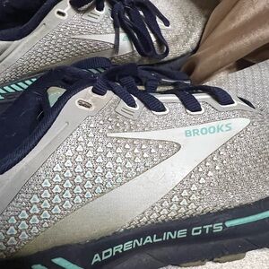 Brooks Gray and Blue Athletic Shoes